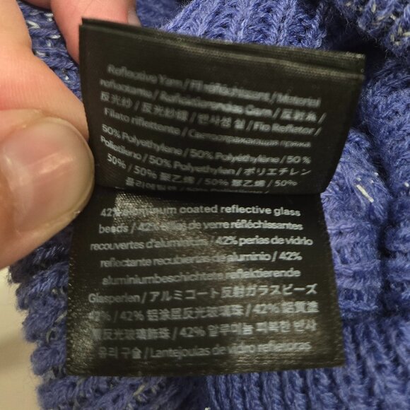 Herschel | REFLECTIVE Abbott Chunky Knit Toque or Beanie | Periwinkle | EUC - Picture 5 of 5